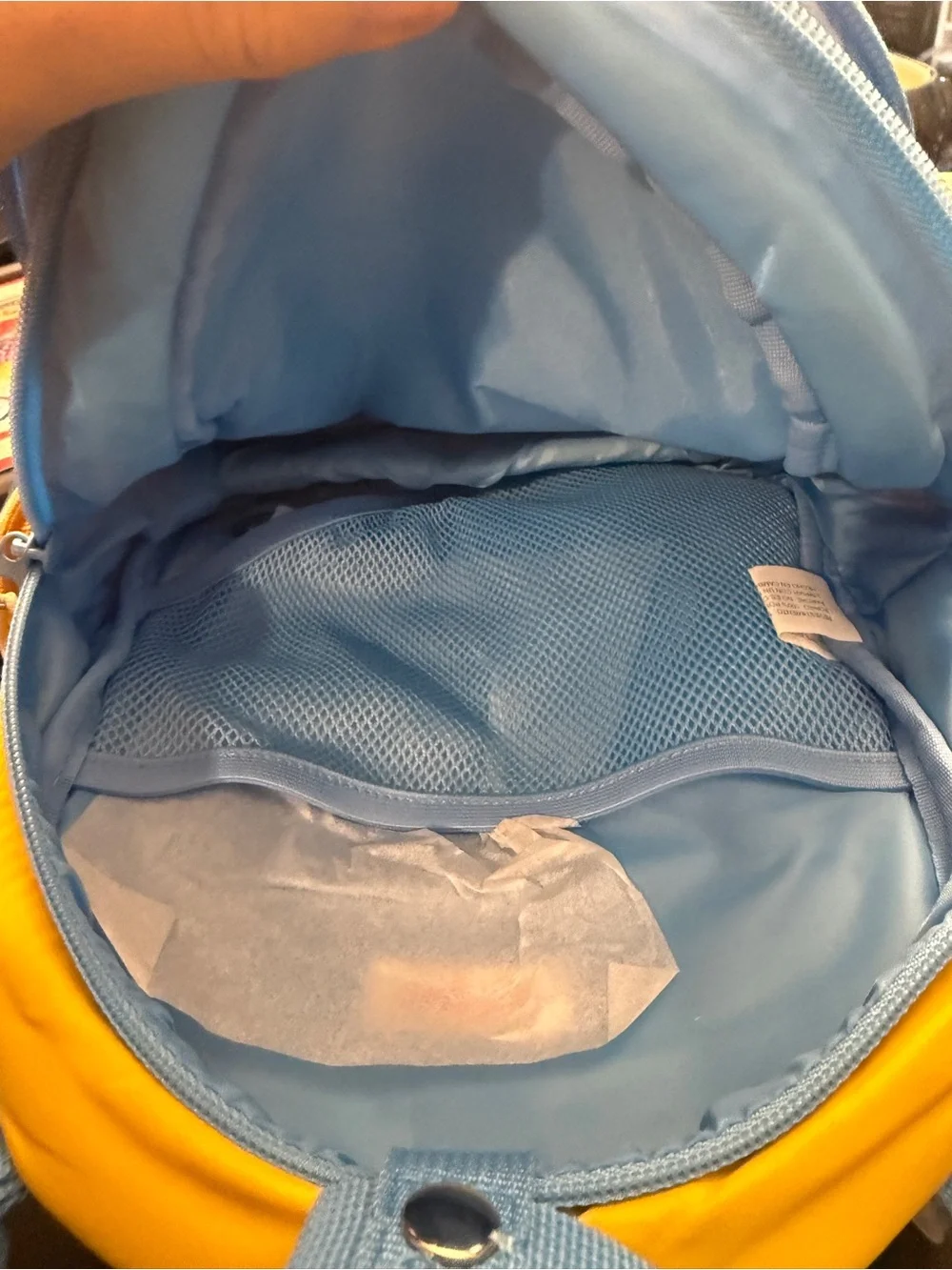 Kids Yellow and Light Blue Quilted Backpack
